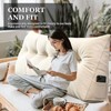 TESICA White Headboard Wedge Pillow Twin Triangular Bed Rest Reading