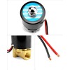 QWORK 1/4" NPT Brass Electric Solenoid Valve 12VDC Normally Closed