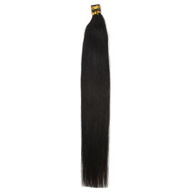 ALISY Human Hair I TIP Tip Extensions Remy Hair Color Wig Extensions 50pcs (16inch, 1B#)
