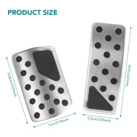 SHENKENUO For 2011-2021 Jeep Grand Cherokee Dodge Durango Foot Brake Gas Pedal Pad Cover