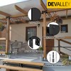 DEVALLEY 4pcs T-Shaped Cap Tie Post Brackets,Horizontal Contector Bracket with
