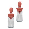 2pcs Oil Container with Silicone Brush Oil Dispenser Bottle for