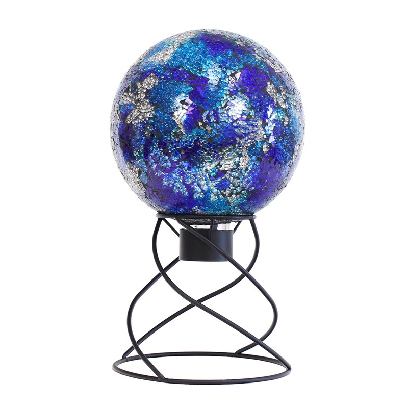 Echo Valley Blue/Aqua Gazing Globe, Hand Crafted Glass Globe, Outdoor