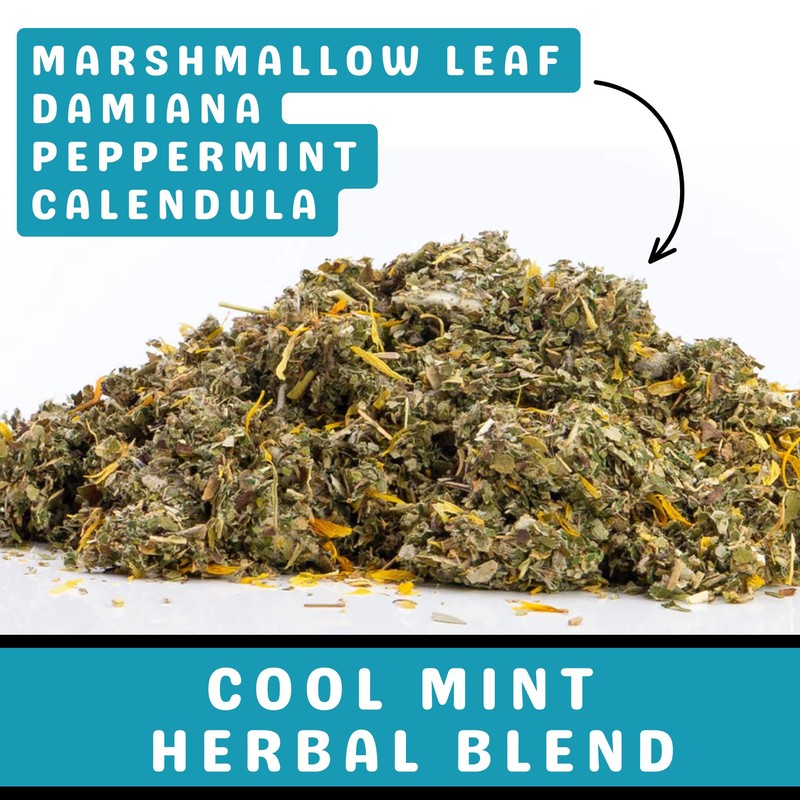 Afterglobe Cool Mint Herbal Blend | Marshmallow Leaf, Damiana, Calendula,