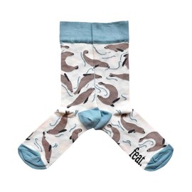 Seal socks, Unisex, Crew length, Gift, Novelty, Smart Casual, Combed Cotton (UK, Numeric, 4, 7, Regular, Regular)