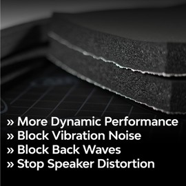 Dynamat PRO Speaker Kit for Sound Deadening – Includes Dynamat Xtreme, Back Wave & Pro Speaker Ring Strips – Noise Dampening for Speakers – Made in USA – Easy Self Adhesive Install