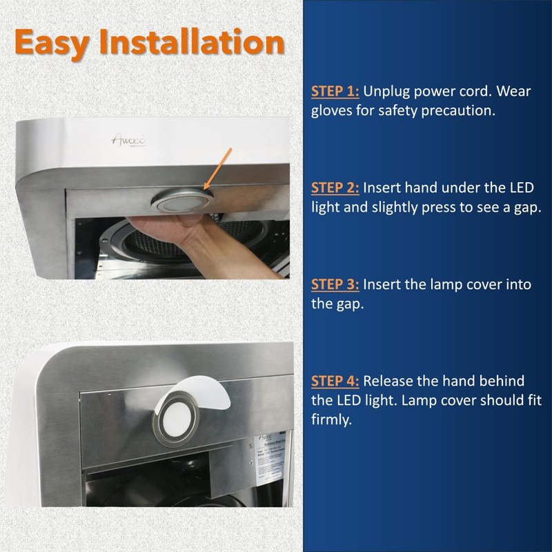 Awoco ON-E01-32 LED Light Bulbs Replacement for Range Hoods -