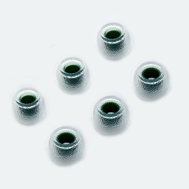 TANGZU TANGZU Tang Sancai Wide Bore Eartips, Medical Grade Hypoallergic Silicone in-Ear Monitor Ear Plugs for in-Ear Earphone, Replacement Earbuds Tips, IEM Eartips, Green, M, 3 Pairs