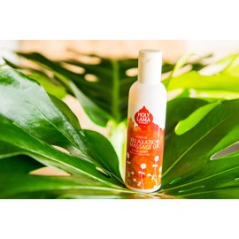 Holy Lama Naturals Ayurvedic Relaxation Massage Oil with Rosemary, Lavender & Eucalyptus Essential Luxurious Nourishing Beauty Product Vegan 100ml Bottle
