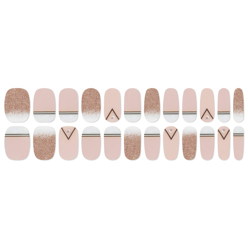 Gelato Factory Nail Fit CB037 Clear Beige, 24 Pieces