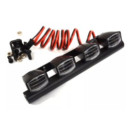 Integy Realistic Roof Top Spot LED (4) Light Set 100mm Wide for 1/10 Off-Road Vehicles