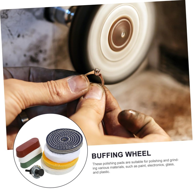 Gatuida 1set Buffing Polishing Wheel Kit Polishing Compound and for