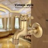 European Classic Mop Pool Faucet Wall Mounted Single Cross Handle