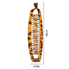 Large Banana Hair Clips for Women, 3 Pcs 5.9 Inch Non-Slip & Strong Hold Banana Clip, Tortoise Shell Hair Clip for Women Girls