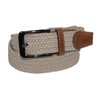CTM® Men's Elastic Braided Stretch Belt with Silver Buckle and