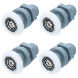 PATIKIL Shower Door Rollers 23mm/0.9", 4 Pack Bathroom Glass Door Runner Replacement Part Sliding Shower Door Wheels for Bathroom Glass Sliding Door, White-Grey