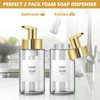 RYTOXILO Foaming Soap Dispenser, 10 oz/300ml Gold Soap Dispenser, 2