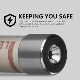 5pcs 13A Fuses, 240V Electrical Household Domestic Mains Plug Ceramic Fuses for Domestic Plugs, Ceramic Tube Cartridge Fuse for Circuit Protection (5)