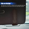 UHANBUT 2PCS Magnetic Sunglasses Holders for Car Sun Visor, Leather