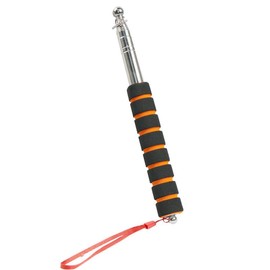 Telescopic Flag Pole, Stainless Steel, 2.5 meters, teacher pointer, black/orange, for tour guide