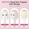 REECHO Human Hair Toppers for Women Real Human Thick Hair