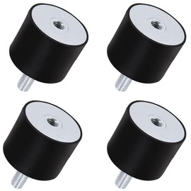 Csirnto Silentblock Vibration Damper M6 Anti-Vibration Shock Absorber Coil Rubber Silent Block Rubber Support Antivibration for Car Boat Petrol Engine Pack of 4