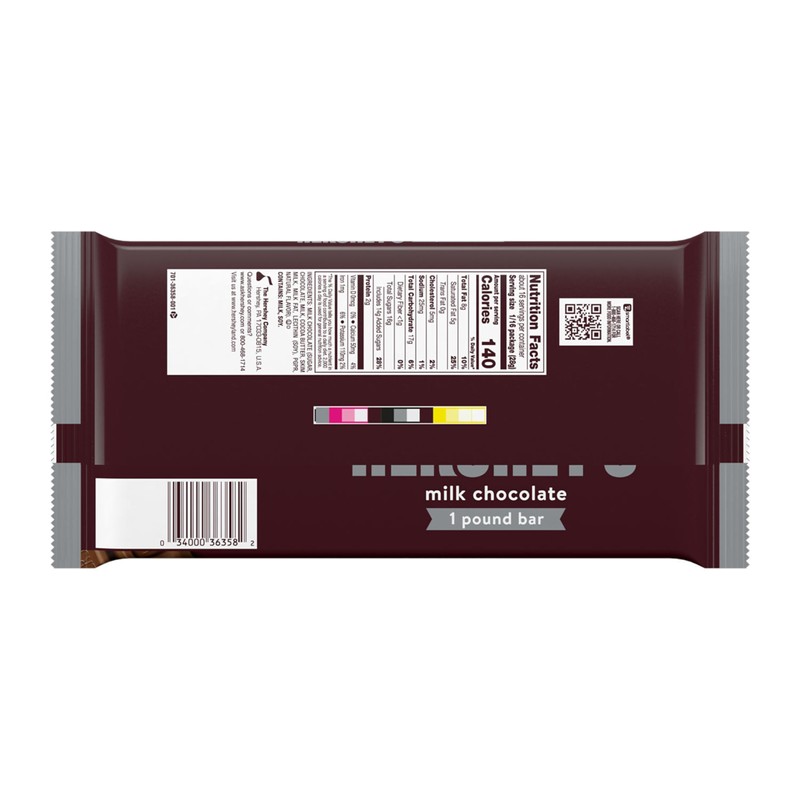 HERSHEY'S Milk Chocolate Candy Gift Bar, 1 lb