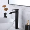 VCCUCINE Vessel Sink Faucet Black, Single Handle Single Hole Waterfall