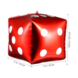 Generic 10pcs Cube Dice Foil Balloons Shaped Balloons for Birthday Party Decorations Theme Event Decor Premium Quality Party Ornament