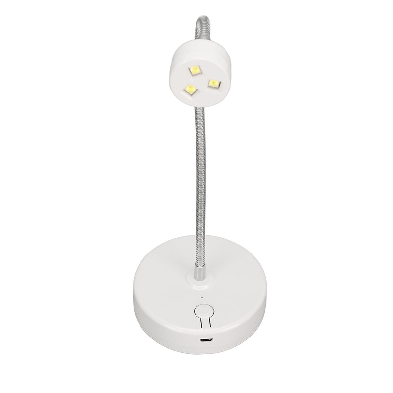 Gooseneck LED Nail Lamp UV 3 Light Chips Rechargeable Nail