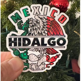 Set of 2 Hidalgo Mexico Eagle Emblem Decal Stickers – Full Color, Weatherproof,