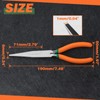SPEEDWOX Long Flat Nose Pliers 7.5" Duckbill Pliers Mini Flat