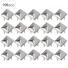 Pack of 100 9 mm Square Rivets, Pyramid-Shaped Punk Rivet