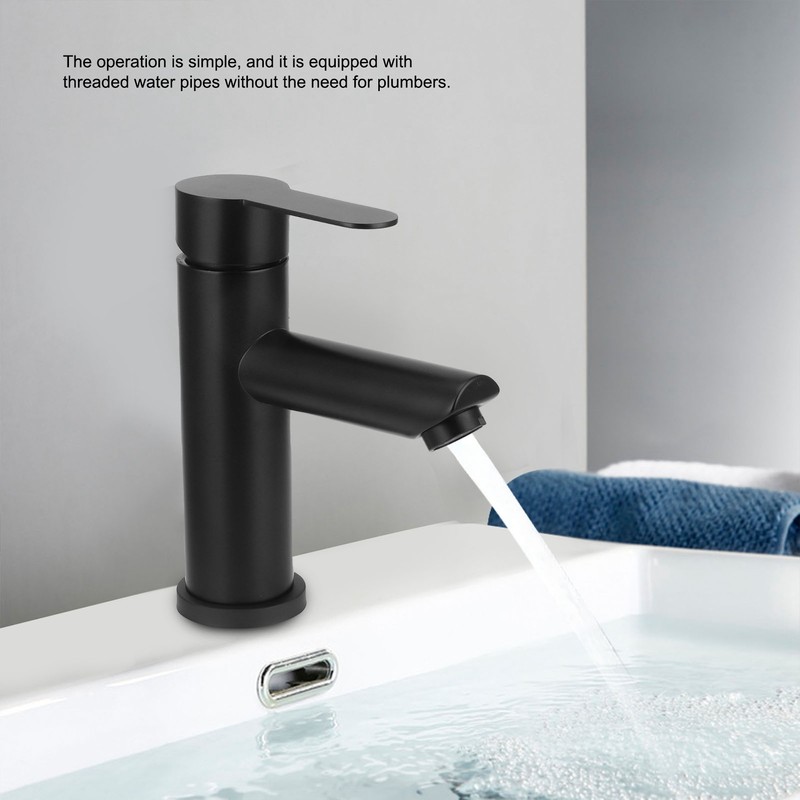G1/2 Stainless Steel Hot and Cold Water Faucet Bathroom Countertop