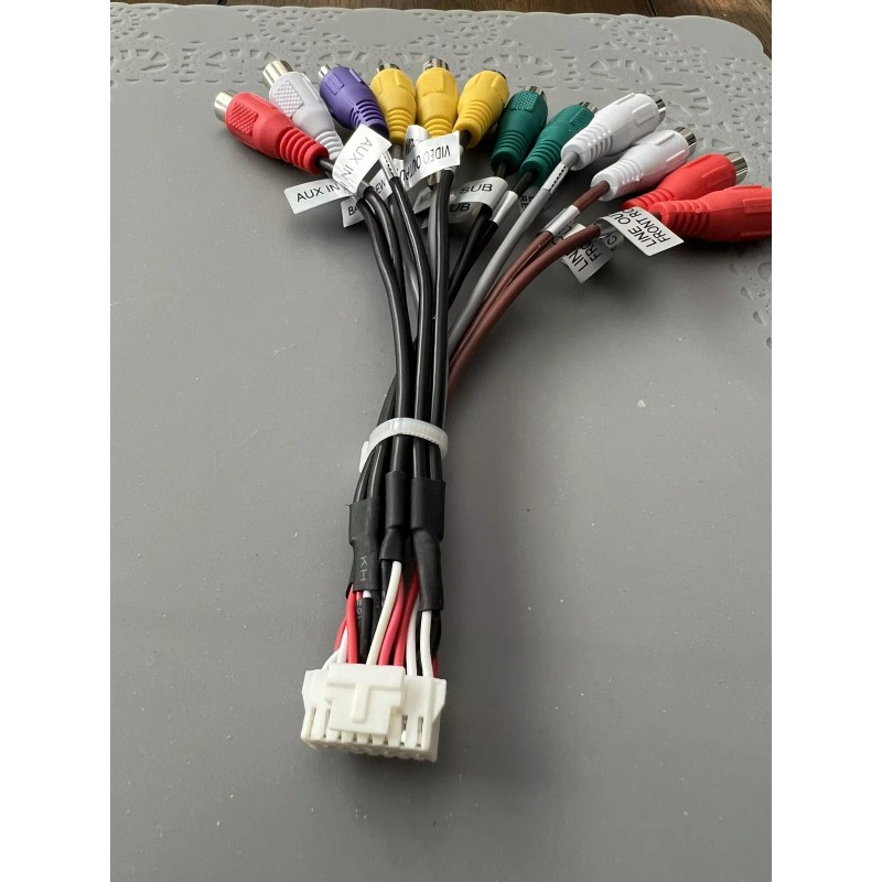 DUAL DV715B INPUT & OUTPUT AV RCA HARNESS New version