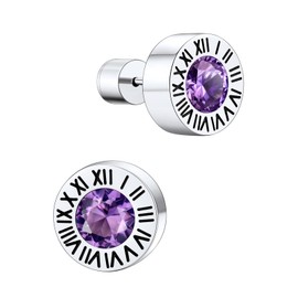 Amethyst Earrings Birthstone Earrings Hypoallergenic Earrings Viking Earrings Women February Birthstone Jewelry