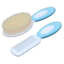 Baby Hair Brush and Comb Set, Baby Brush with Soft Natural Bristles, Shower Gift