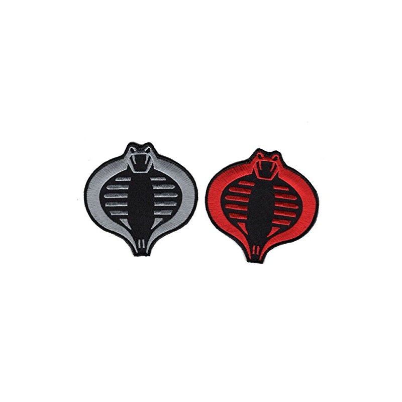 Cobra G.I. Joe Cobra Bundle Silver-Red 2pcs Hook Patch by