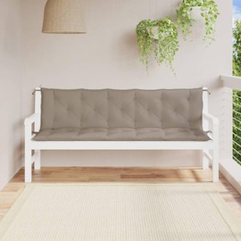 MINERWALL Garden Bench Cushions 2pcs Taupe 70.9"x19.7"x2.8" Oxford Fabric,UltraComfortable and Durable Outdoor Bench Cushion Set for Garden or Patio Patio Furniture Accessories