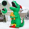 GOOSH 6.5 FT Christmas Inflatables Dinosaur Outdoor Decorations Blow Up