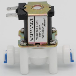 DIGITEN DC 12V 1/4" Inlet Feed Water Solenoid Valve Quick Connect N/C Normally Closed no Water Pressure