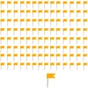 Drawing Pins 100pcs,Yellow Flag Map Push Pins,Travel Map Pins,Push Pins