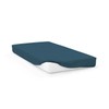 Soleil d'ocre, Fitted Sheet, Cotton 57 Threads, Duck Egg Blue,