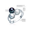 Valero Pearls Women's Ring High-Quality Freshwater Cultured Pearls 6-7 mm