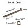 STFRBTH M8 x 120mm Hex Socket Barrel Bolt Set, Zinc