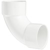 Spears 406-S Series PVC Pipe Fitting, 90 Degree Sweep Elbow,