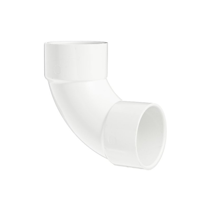 Spears 406-S Series PVC Pipe Fitting, 90 Degree Sweep Elbow,