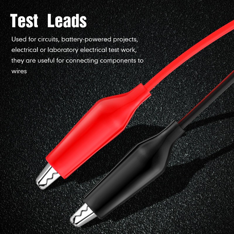 EBOOT 1M Electrical Test Set with Alligator Clips Double-Ended Jumper