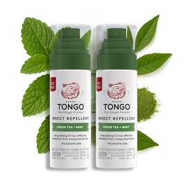 Grand Tongo DEET-Free Insect Repellent Spray, 12 Hour Mosquito Protection, Picaridin Pump Spray, 3 oz, Green Tea + Mint, 2 Pack
