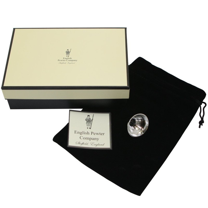 English Pewter Company 6oz Embossed Stag Pewter Hip Flask with